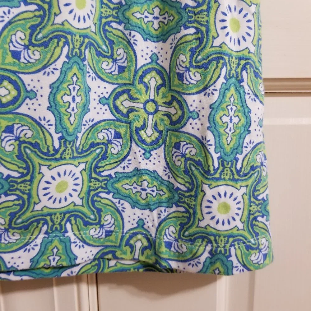 Old Navy dress XL abstract geometric mandala damask print sleeveless convertible